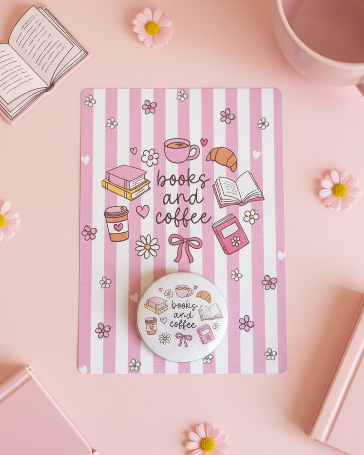 E-Reader Inlay ,,Books And Coffee“