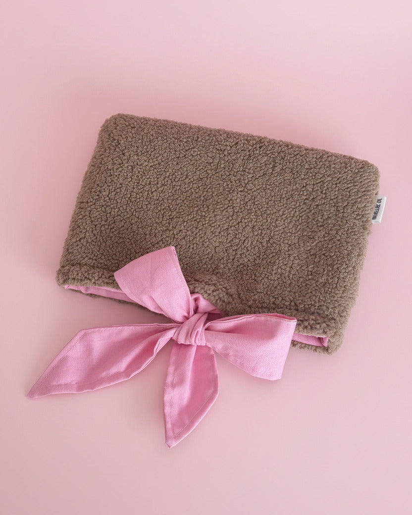 Buchtasche Teddy Brown x Pink